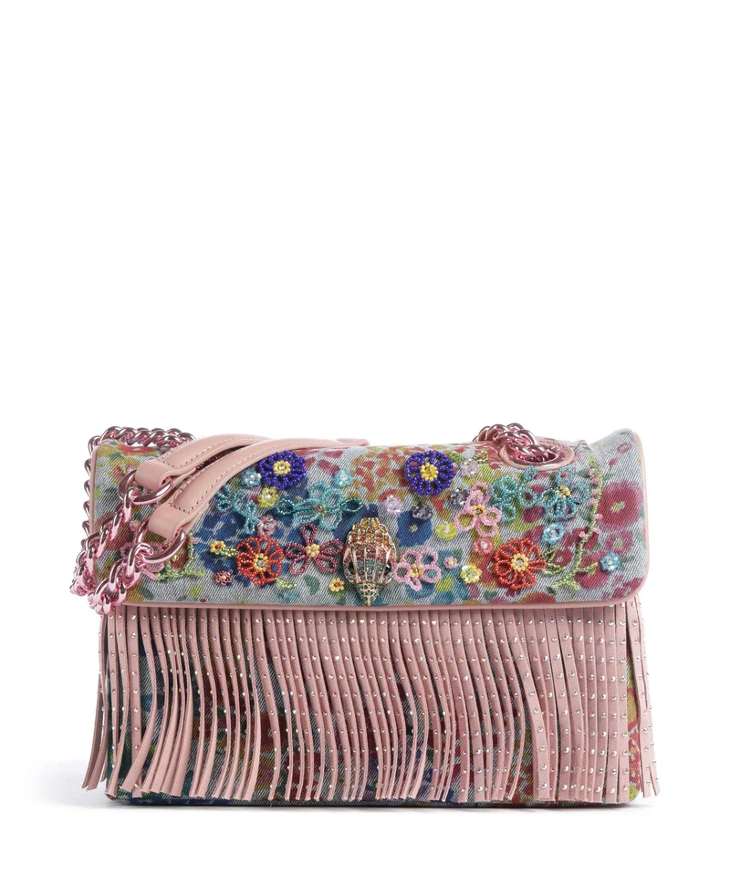 Kurt Geiger Kensington Fringe Sac porté épaule blue
