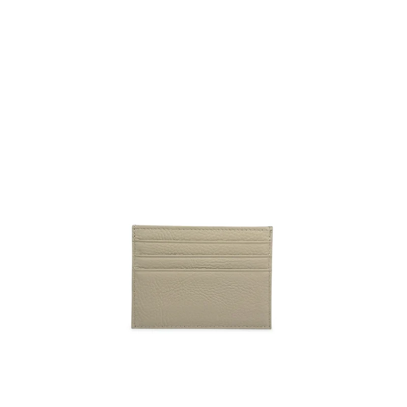 Porte-cartes en cuir grainé NOAH Taupe clair