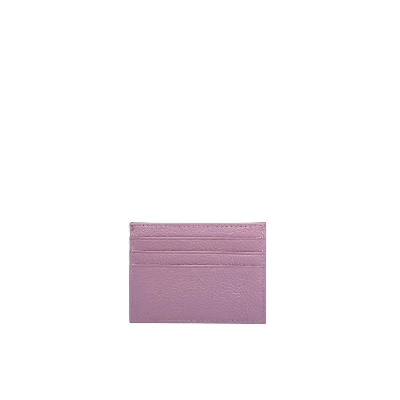 Porte-cartes en cuir grainé NOAH Lilas