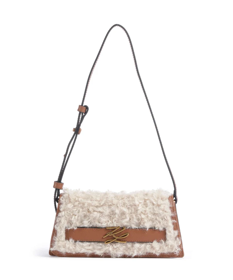 Karl Lagerfeld K/Autograph Mini Sac porté épaule natural tan