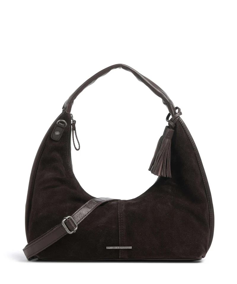 Spikes & Sparrow Suede Mix Gwyn Sac fourre-tout dark brown