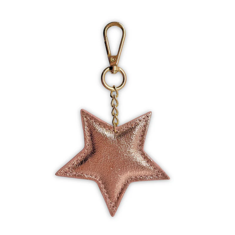 Porte-clés en cuir irisé ETOILE GLOW Rose gold