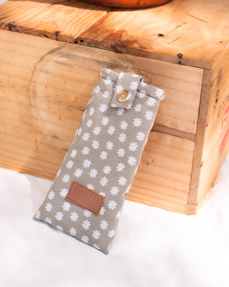 Etui pour lunettes Marguerite - Vert