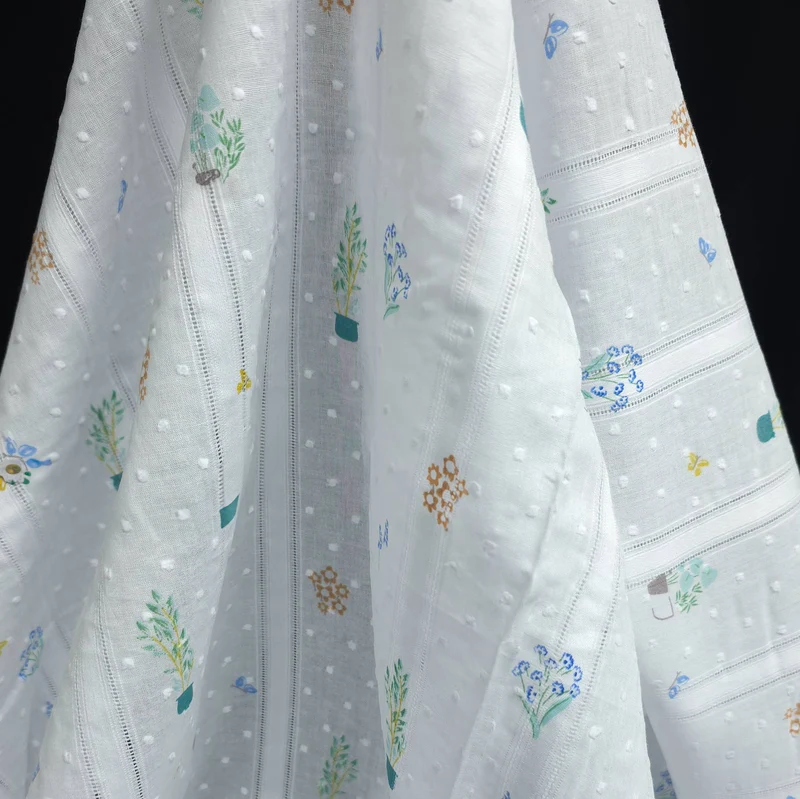 Voile de coton dobby | Happy Florist Plants | Katia Fabrics