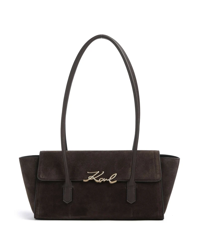 Karl Lagerfeld K/Signature Sac porté épaule tobacco