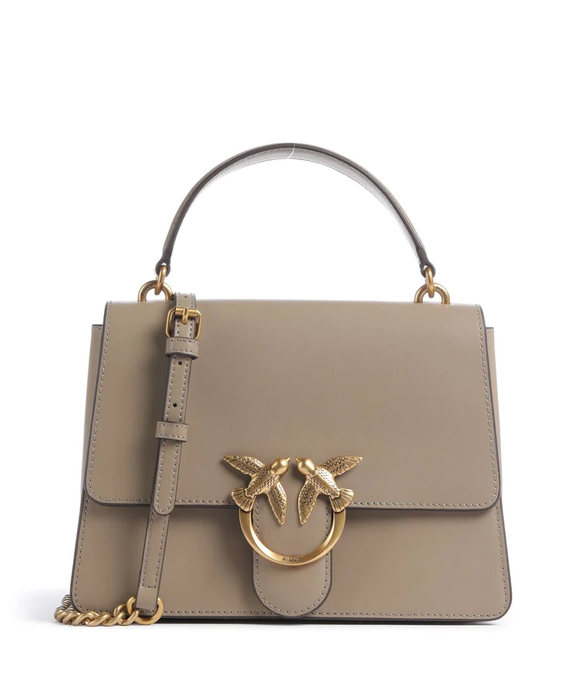 Pinko Love One Classic Sac à main grigio talpa/antique gold