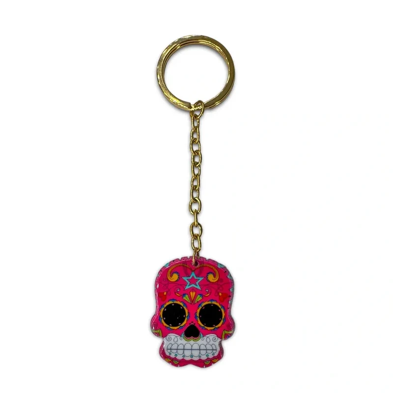 Porte-clés en métal doré et résine CALAVERA Doré