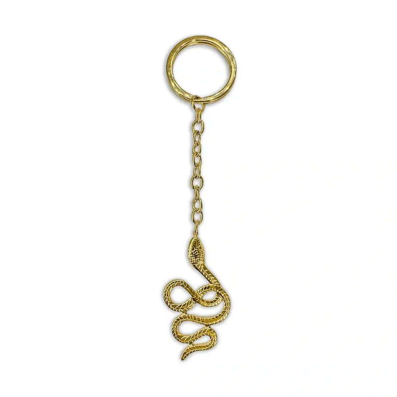 Porte-clés en métal doré SNAKE Doré