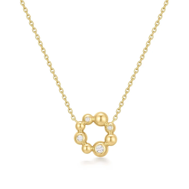 Ania Haie Melodic Poet Gold Asym. Beaded Circle Necklace S AH-N066-03G