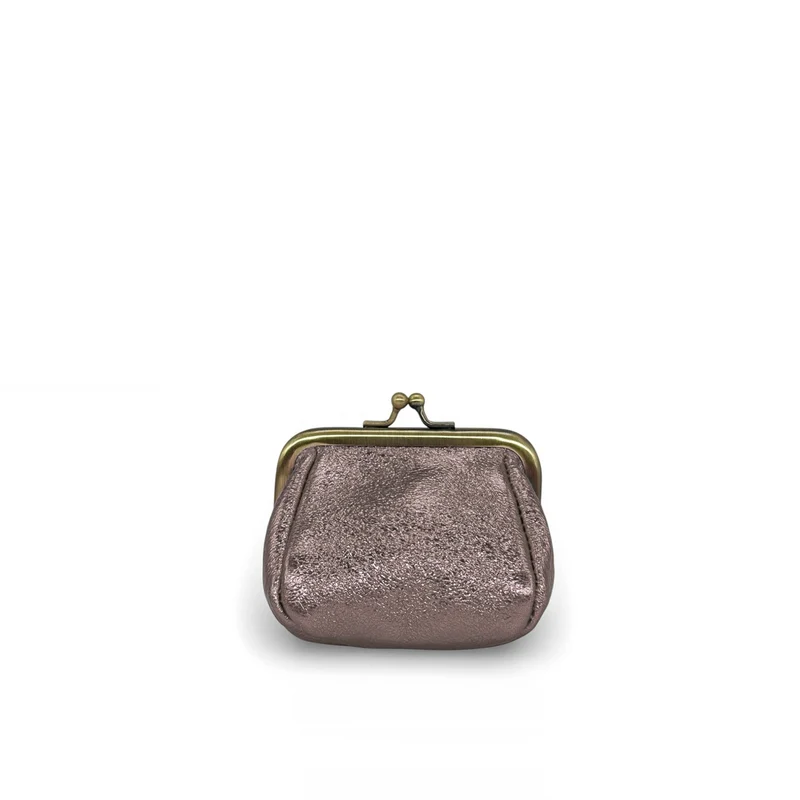 Pochette porte-monnaie en cuir irisé REINETTE Champagne irisé