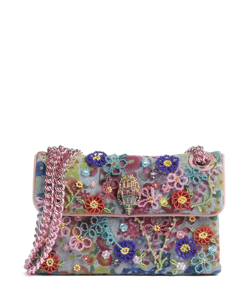 Kurt Geiger Kensington Mini Flower Sac porté épaule blue