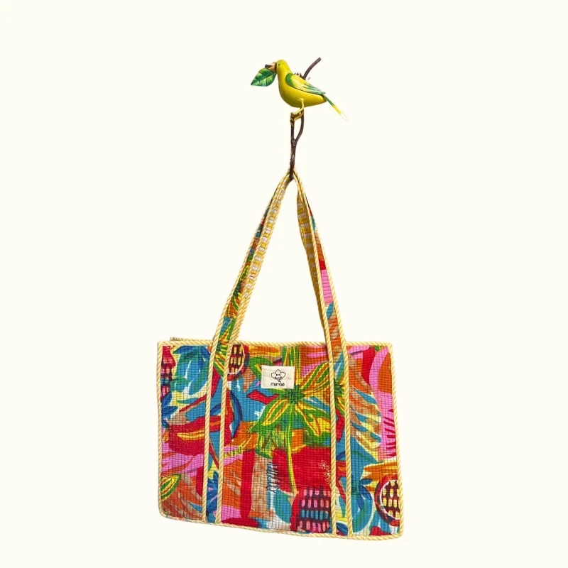 Grand tote bag - "Botanical Carnival"
