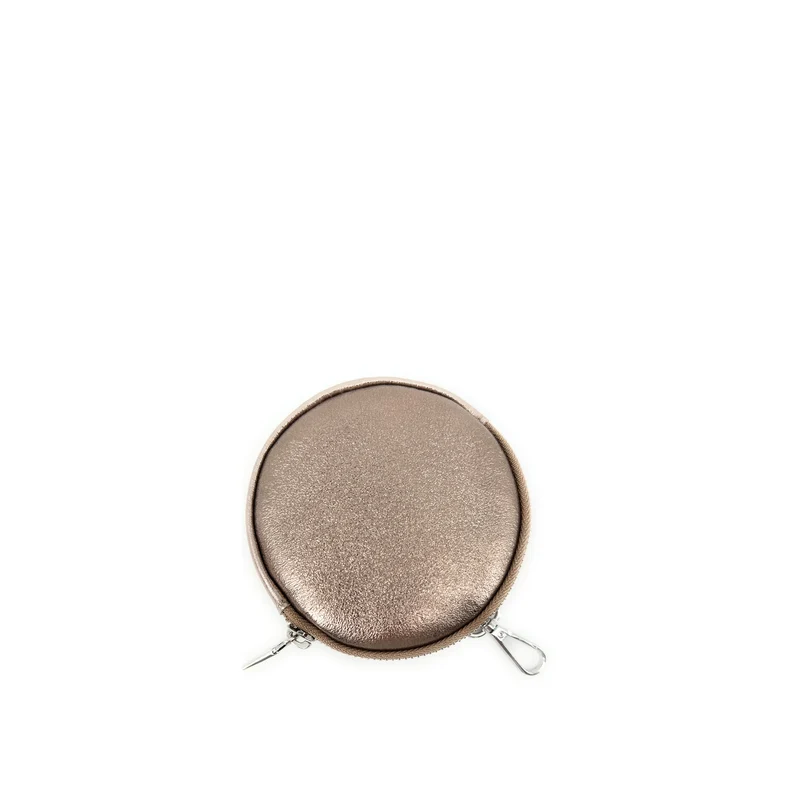 Porte monnaie en cuir irisé italien NEMO Champagne irisé