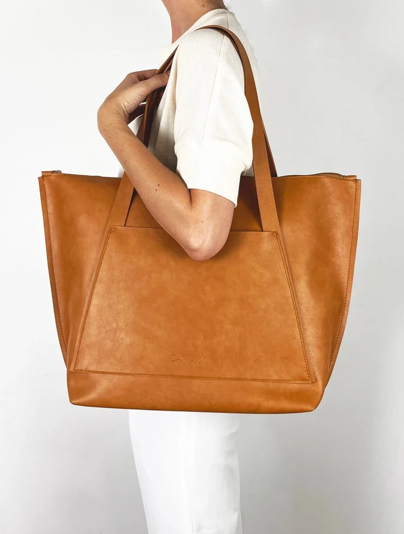 Sac à main éco-responsable et fait main - Camel