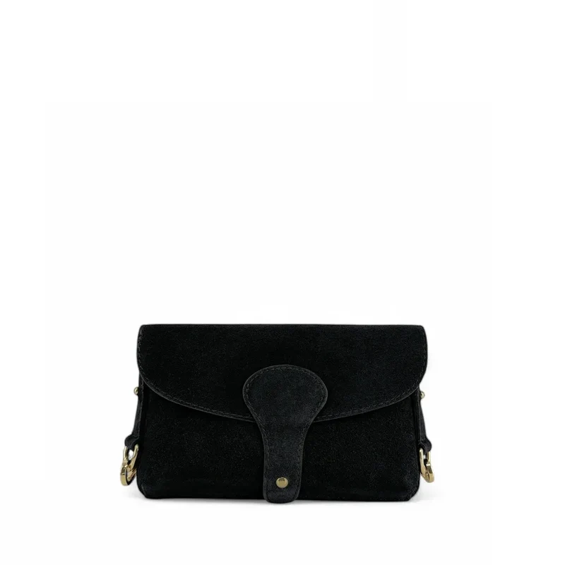 Mini-sac french stick en daim TOSCA SUEDE Noir