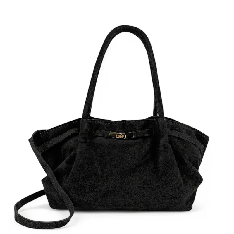 Sac cabas loose en daim ALANA Noir