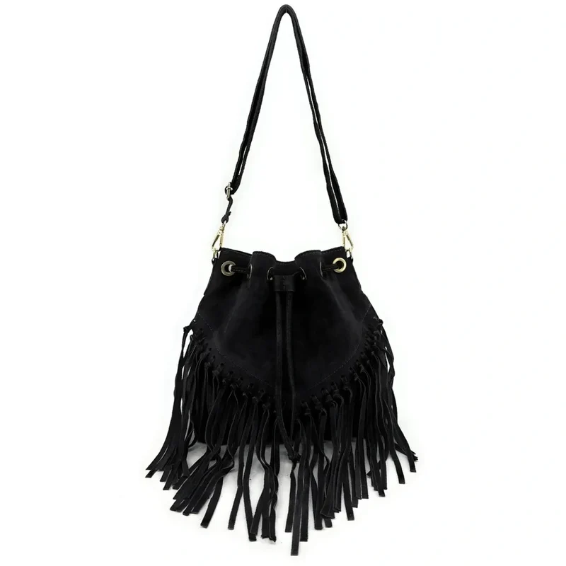 Sac bourse en daim APONI Noir