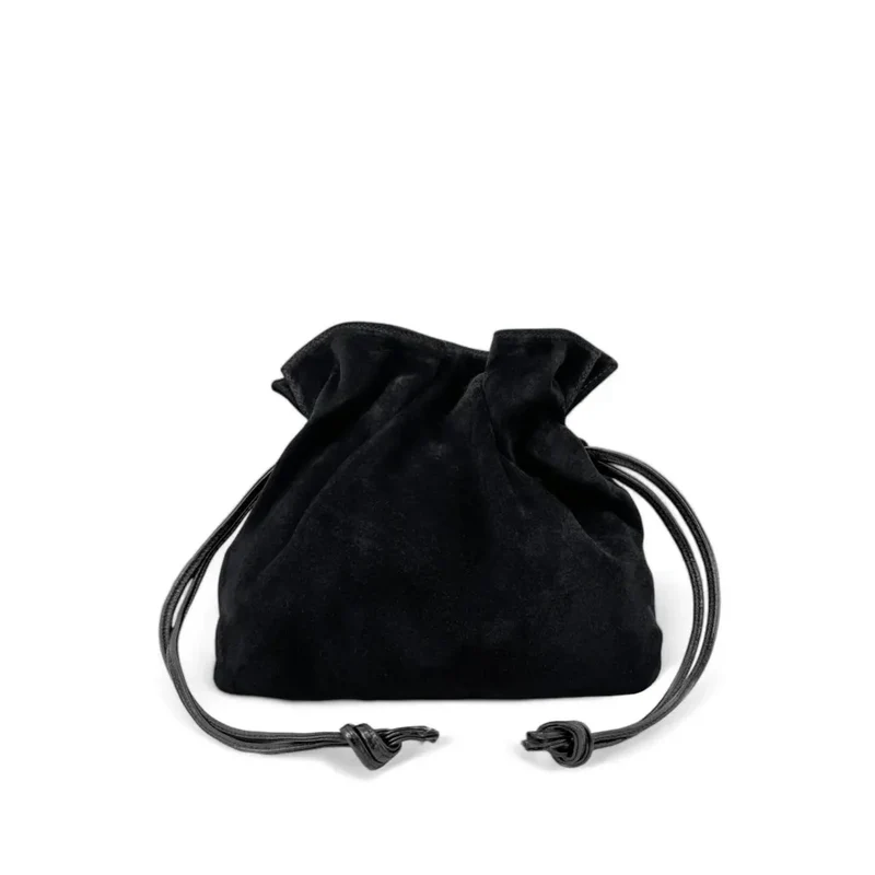 Sac bourse en daim CHENOA Noir