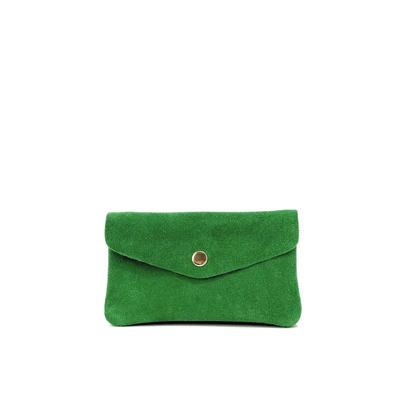 Pochette porte-monnaie en daim COMPO SUEDE Vert anglais