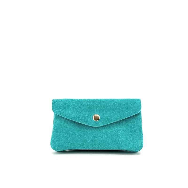 Pochette porte-monnaie en daim COMPO SUEDE Bleu turquoise