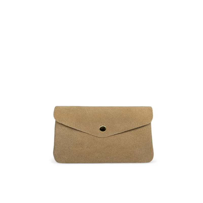 Pochette porte-monnaie en daim COMPO SUEDE Taupe