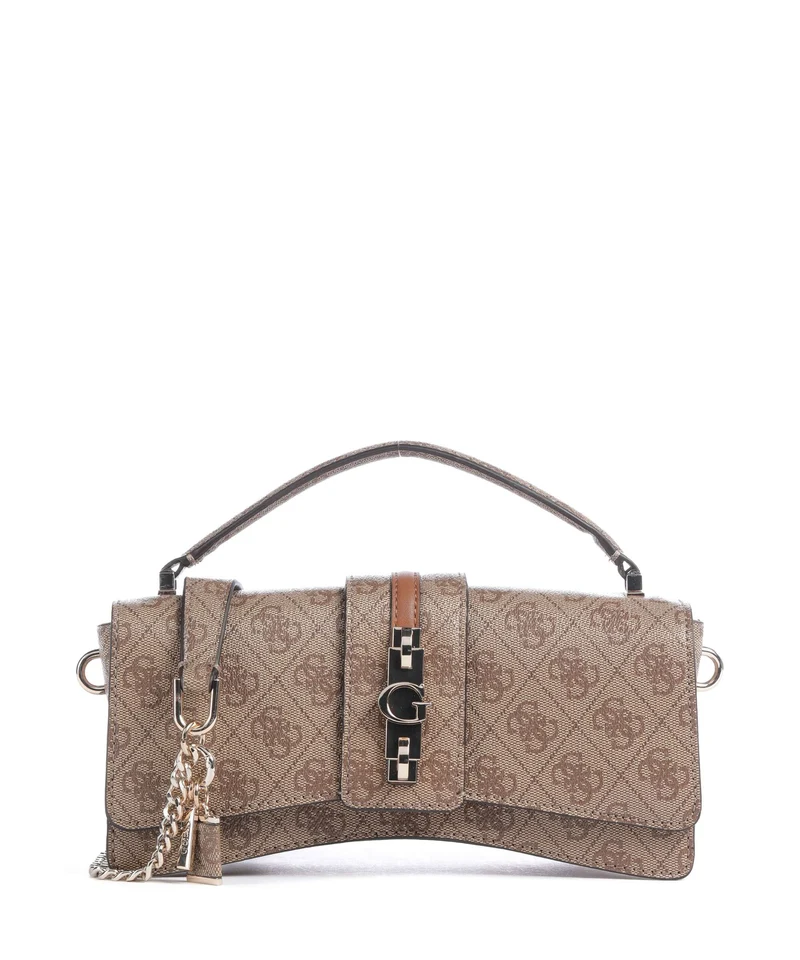 Guess Yvonne Logo Mini Sac à main latte logo