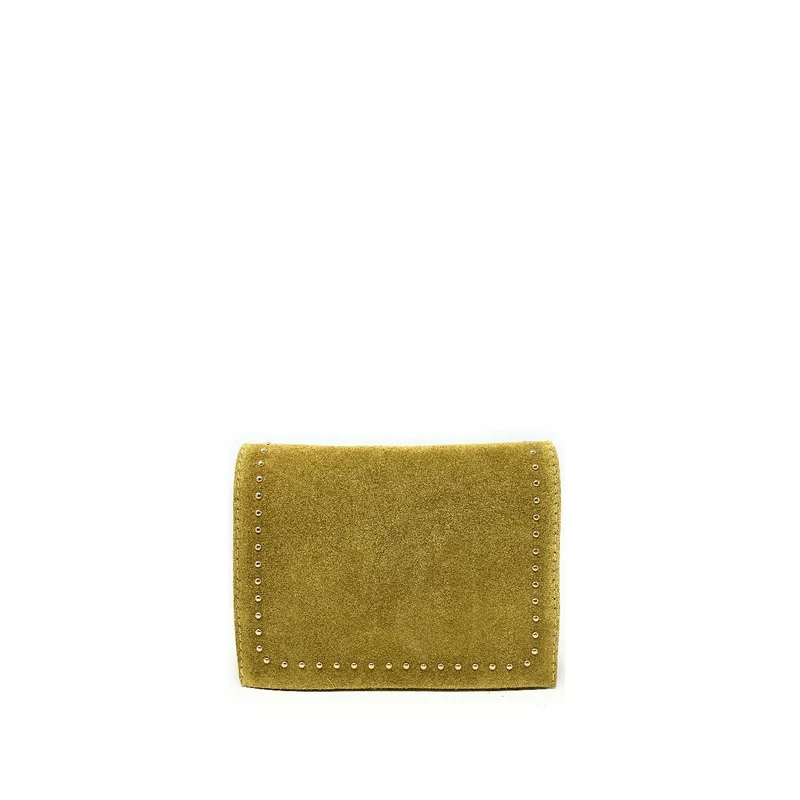 Sac bandoulière en daim LITTLE ITALY Jaune Moutarde
