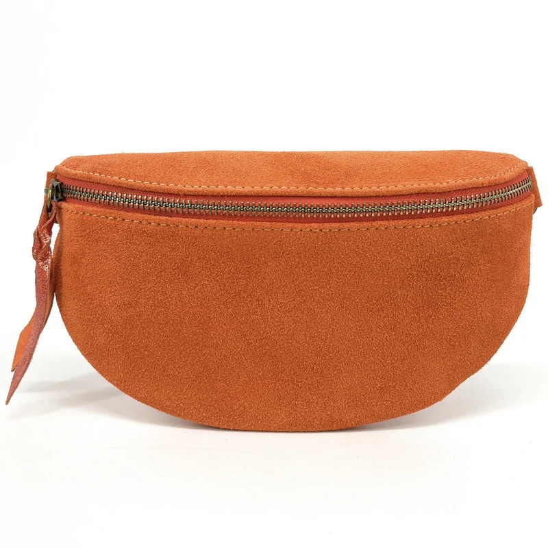 Sac banane en daim LOU SUE Orange