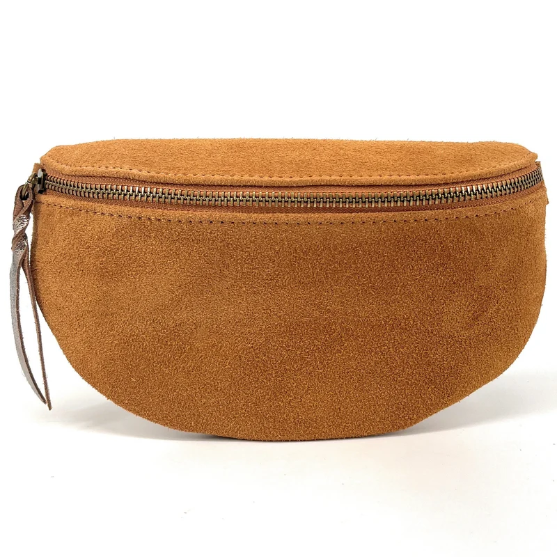 Sac banane en daim LOU SUE Camel