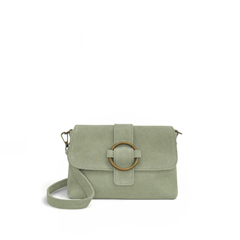 Sac à main en daim VERONE SUEDE Vert amande