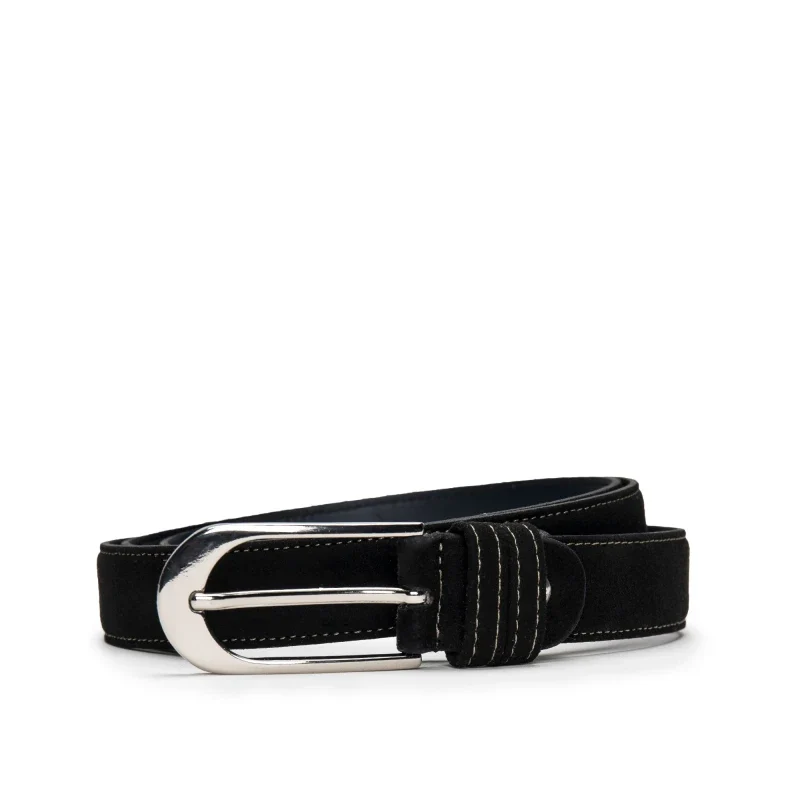 Ceinture vegan, fait main en Microfibre Écologique - PERA noir