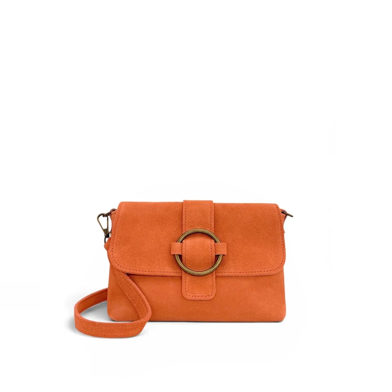 Sac à main en daim VERONE SUEDE Mandarine