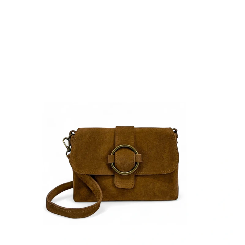 Sac à main en daim VERONE SUEDE Marron cannelle