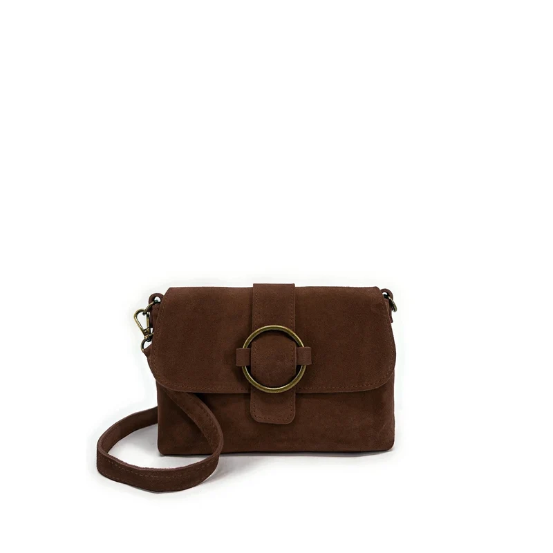 Sac à main en daim VERONE SUEDE Marron chocolat