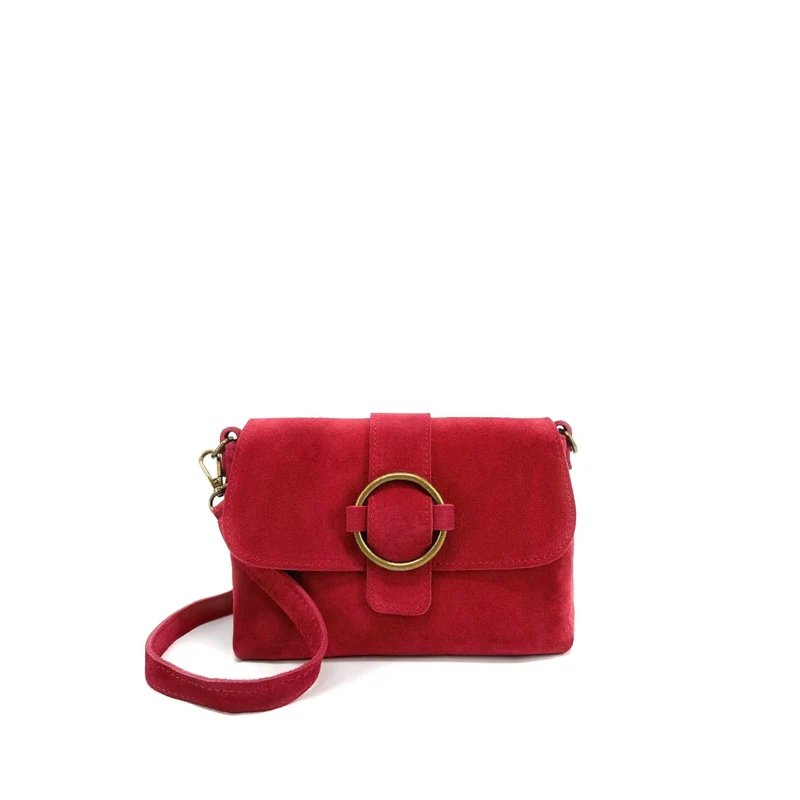 Sac à main en daim VERONE SUEDE Rouge magenta