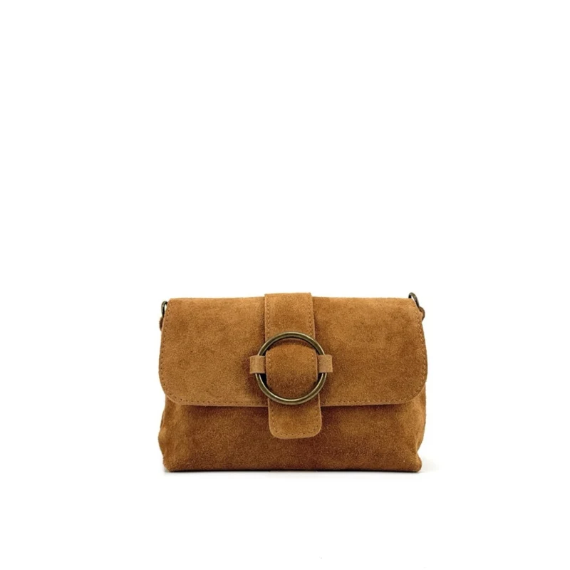 Sac à main en daim VERONE SUEDE Marron camel