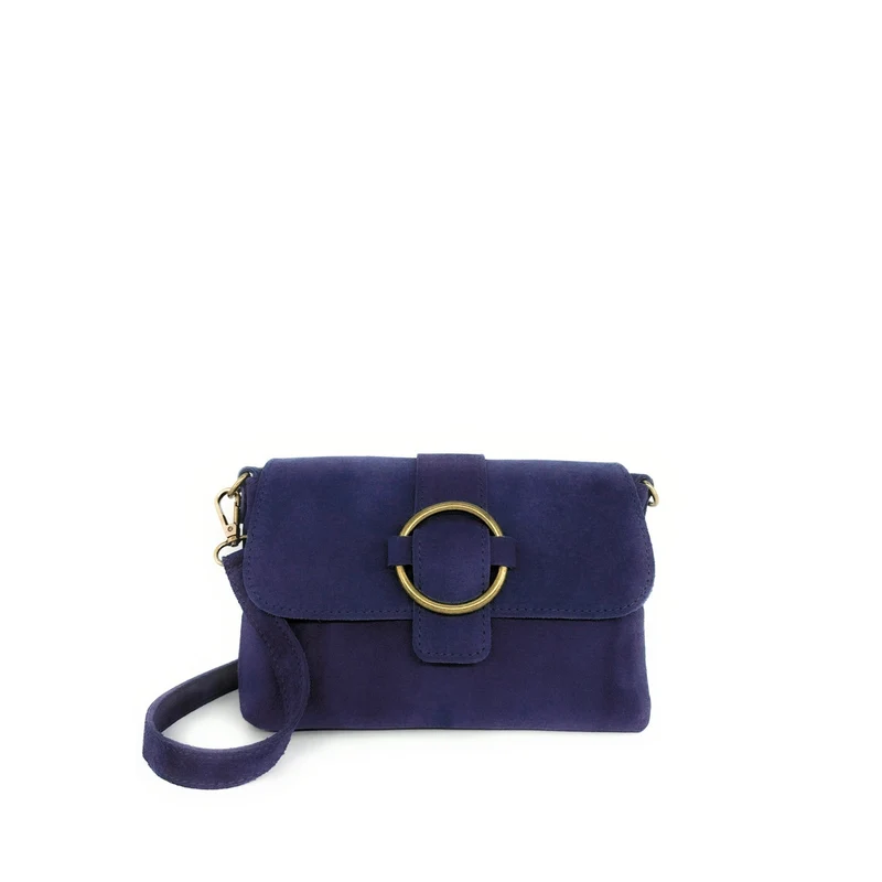Sac à main en daim VERONE SUEDE Bleu profond