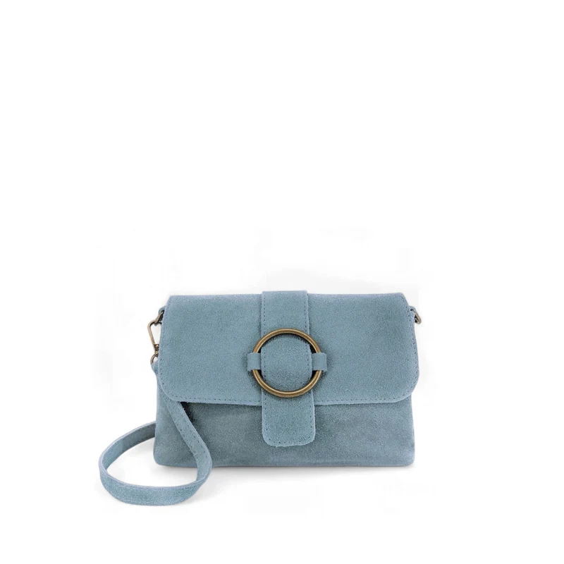 Sac à main en daim VERONE SUEDE Bleu pastel