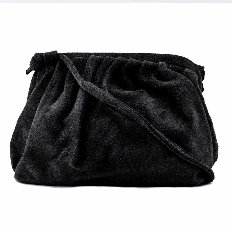 Sac à main pouch en daim BRASILIA Noir