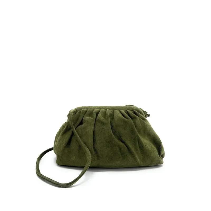 Sac à main pouch en daim BRASILIA Kaki