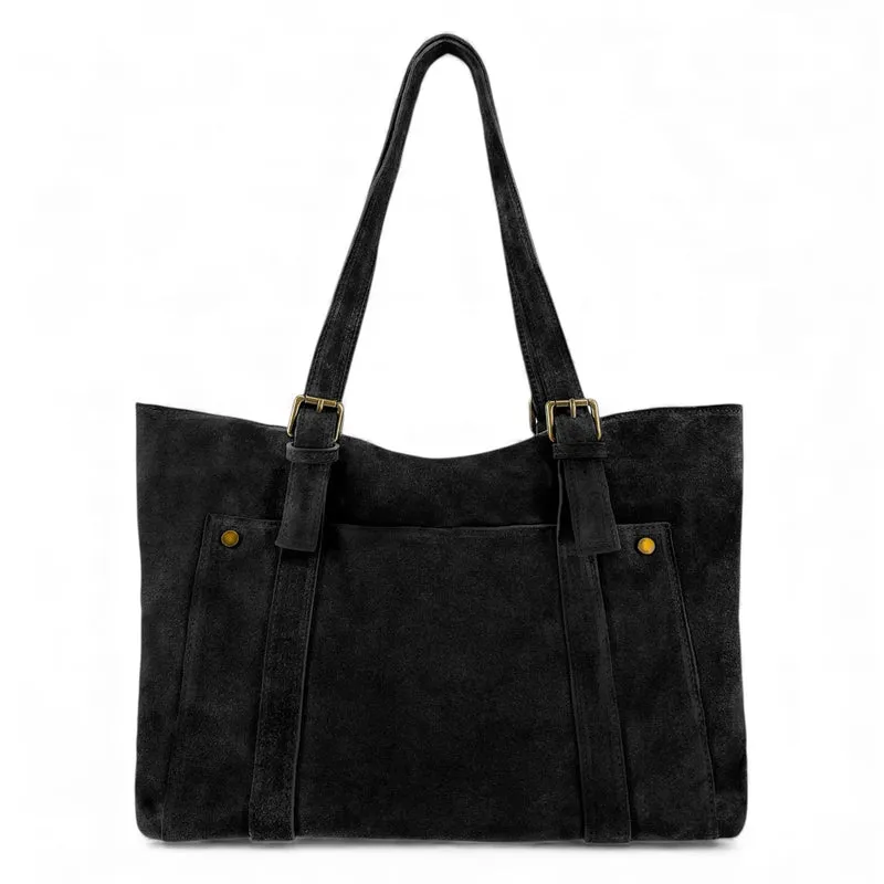 Sac cabas en daim TOKYO Noir