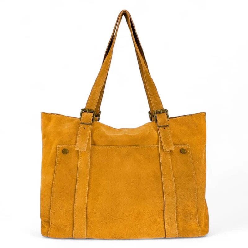 Sac cabas en daim TOKYO Jaune tournesol