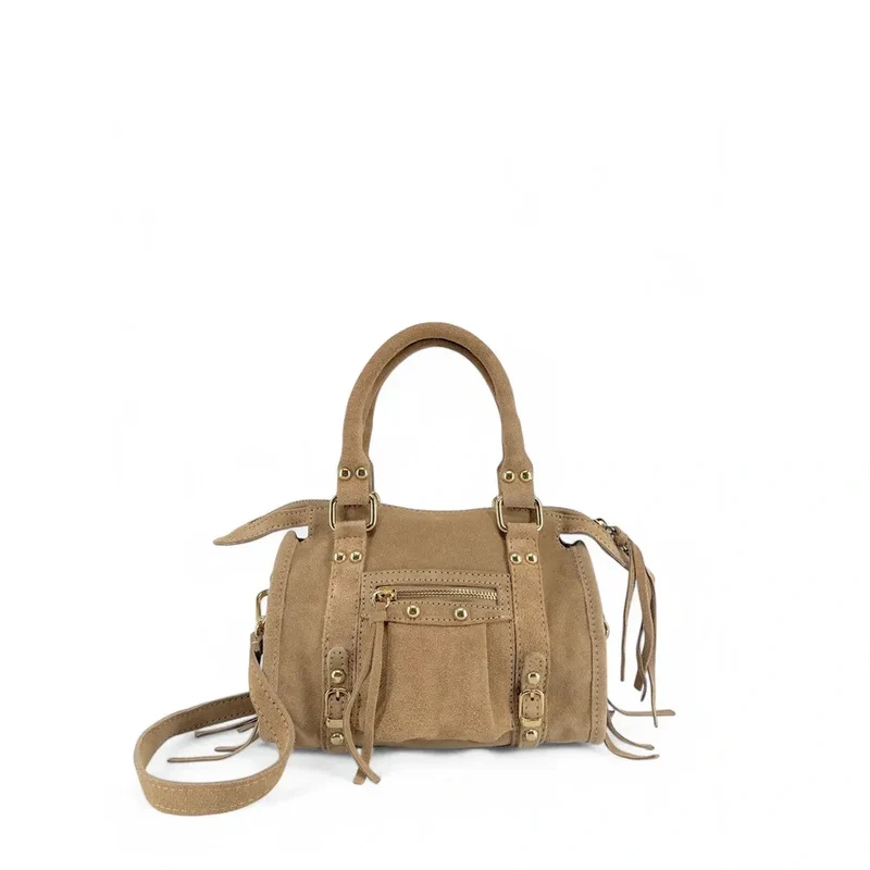 Mini-sac en daim STORM SUEDE NANO Taupe clair