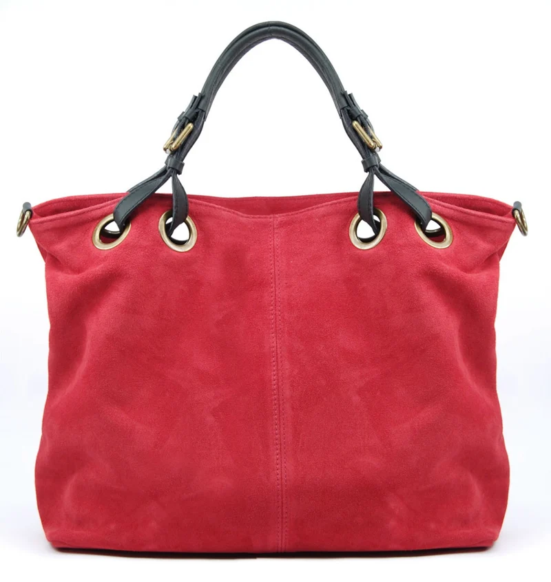 Sac cabas en daim OPERA Rouge foncé