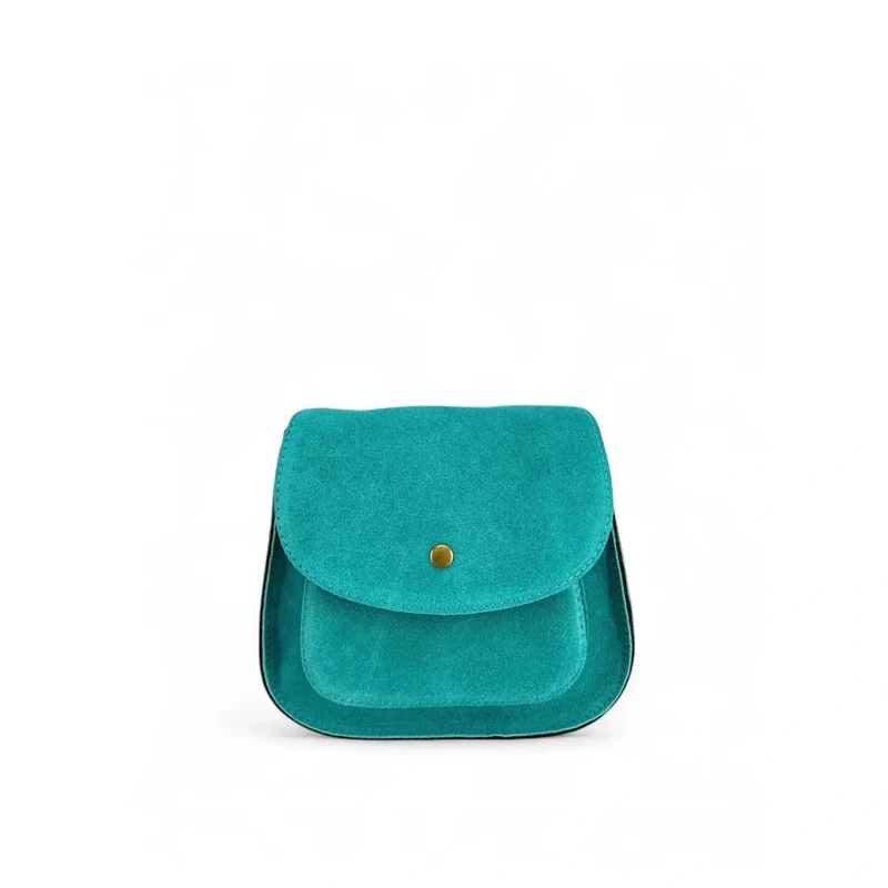 Sac bandoulière en daim PACHUCA Bleu turquoise