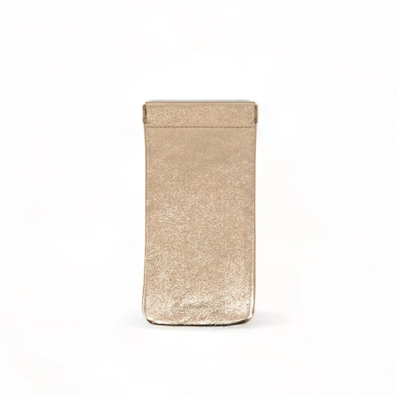 Etui à lunettes en cuir irisé OCULUS Champagne irisé