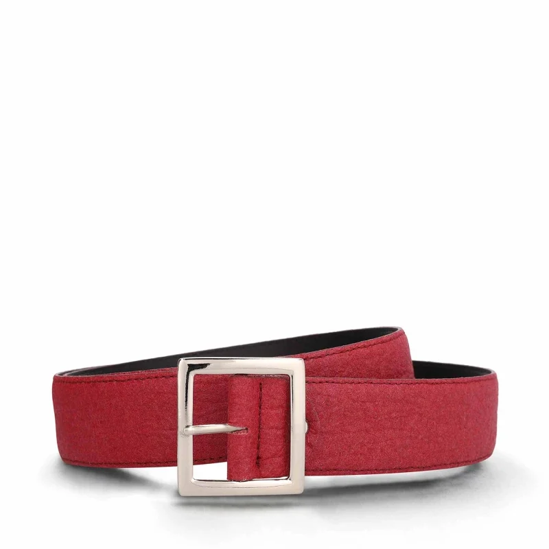 Ceinture en Piñatex rouge - Saldes