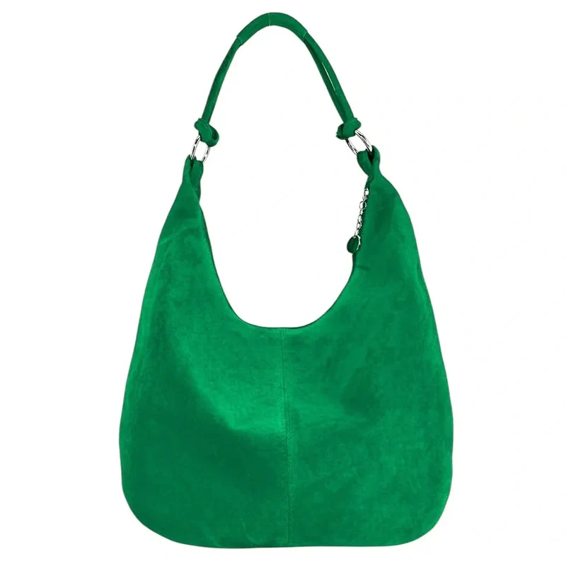 Sac à main en daim LOVE Vert anglais