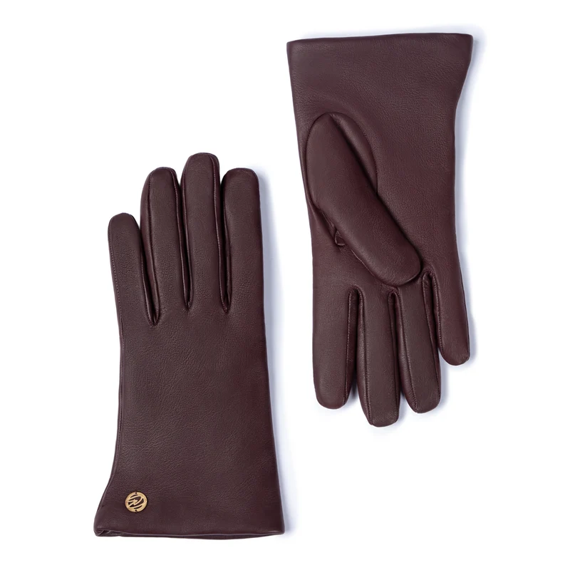 Isabel Bernard Honoré Eleanor gants bordeaux en cuir de chèvre IB67000-352-7.5