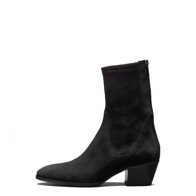 Isabel Bernard Vendôme Ines Bottines stretch noires en daim IB53013-101-37